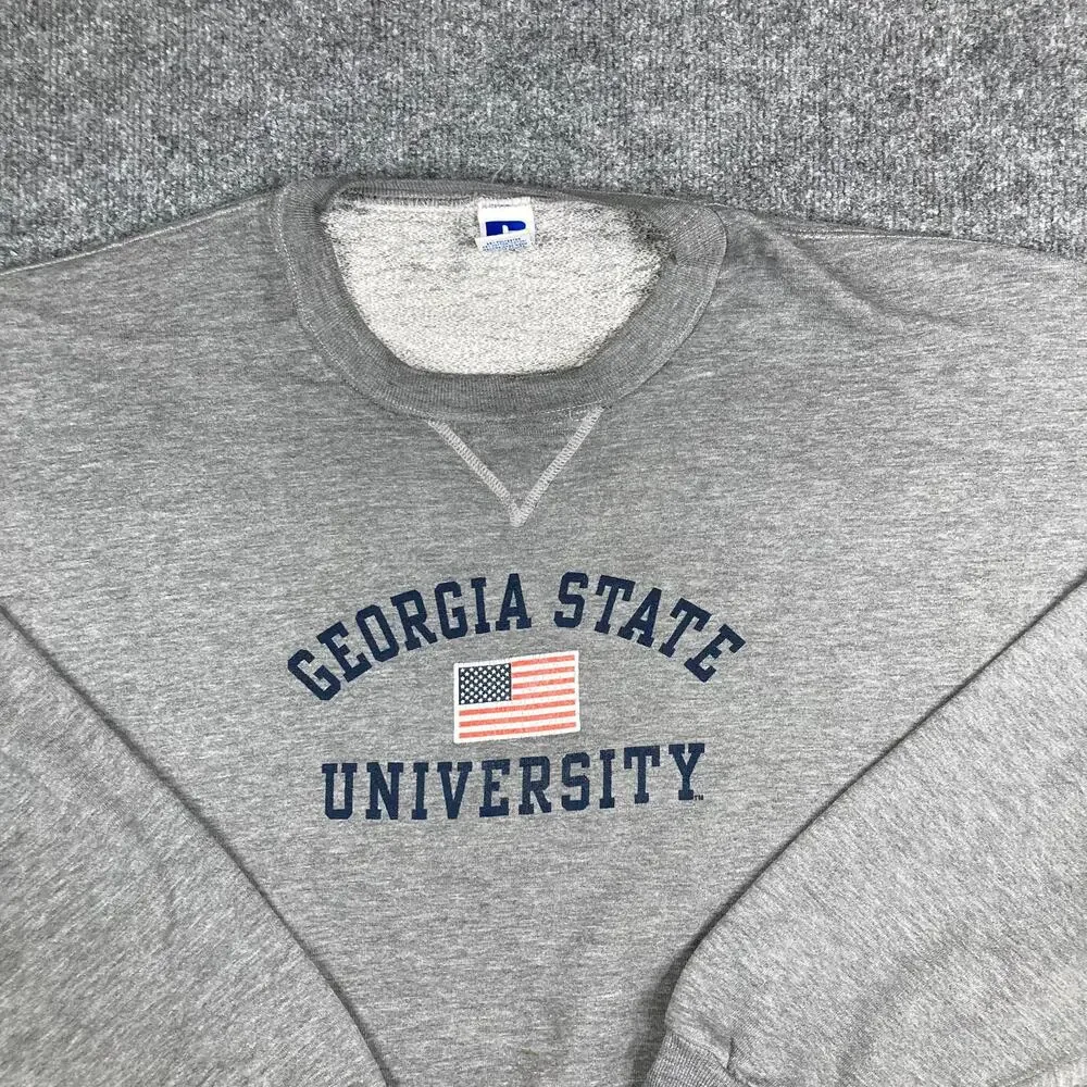 Russell Athletic Sweatshirt Mens XXL Gray Georgia‎ State University USA
